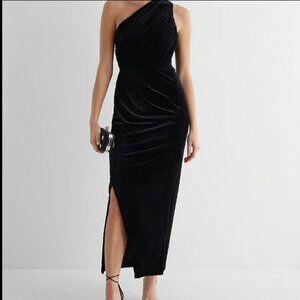 Express Black One-Shoulder Maxi Dress